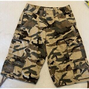 Smoke Rise Camo Tie Hem Cargo Shorts Mens Size 28(not 30 as tagged)
